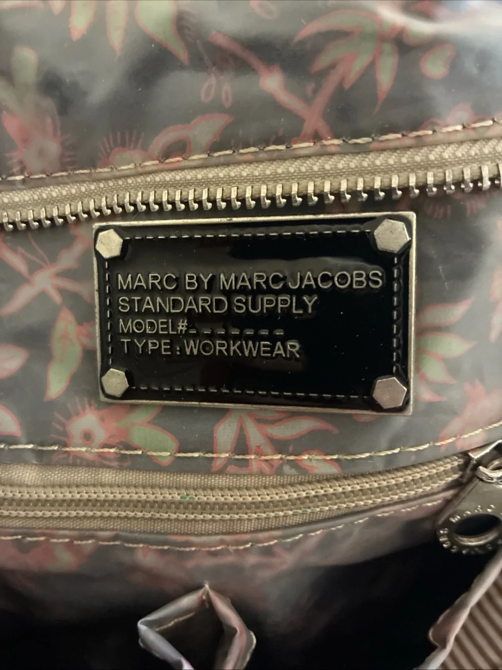 Marc by Marc Jacobs Pink Floral Canvas Tote with Cream Handles